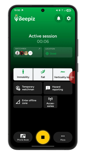 Beepiz, lone worker app, application Beepiz, lone worker app, application