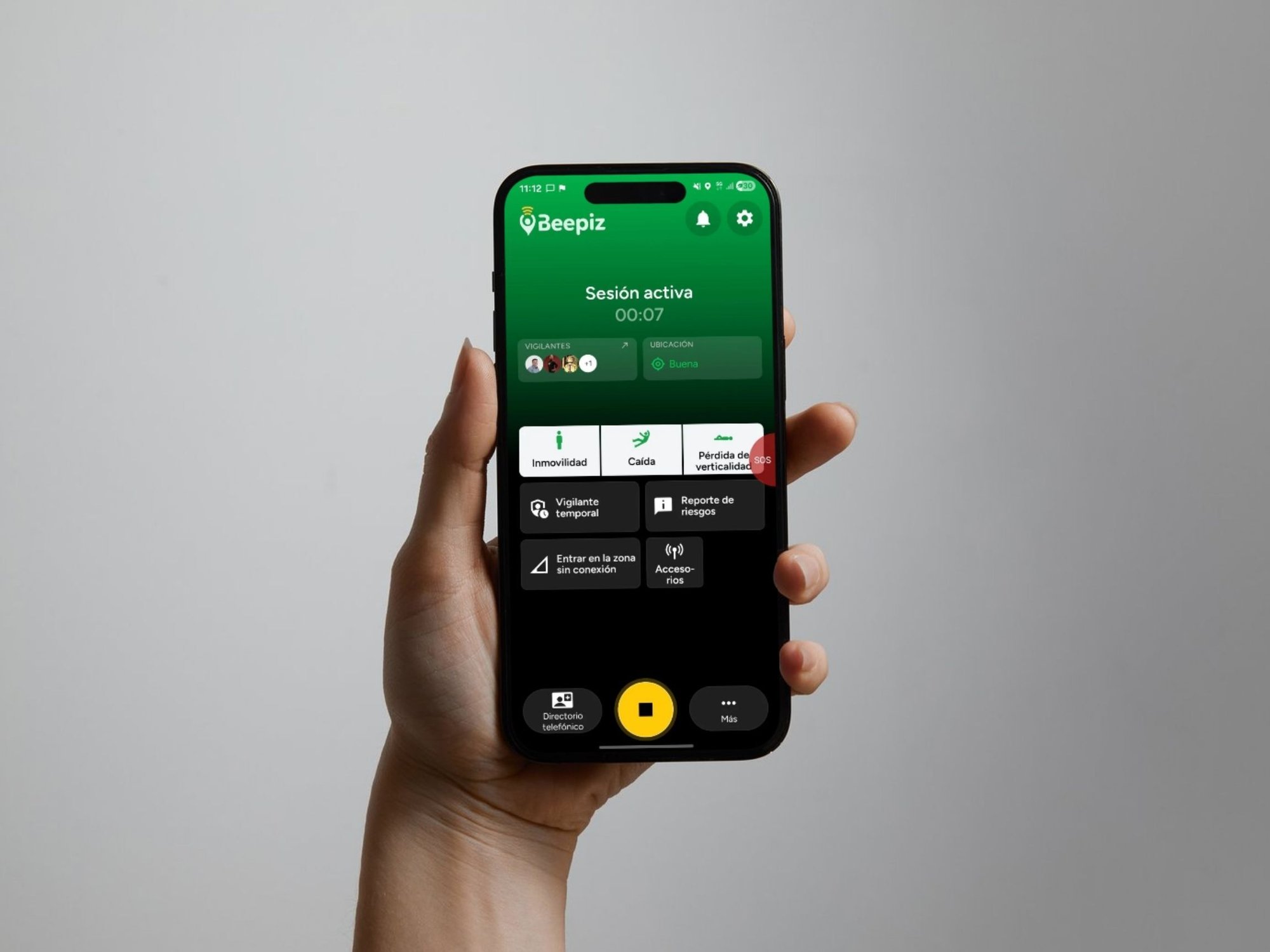 iPhone, protección para trabajadores aislados, Beepiz