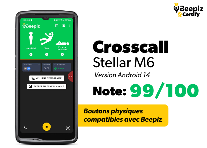 Crosscall Stellar M6, Beepiz