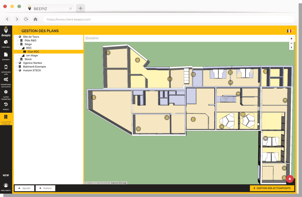 Mockup navigateur Beepiz loc intérieure plan