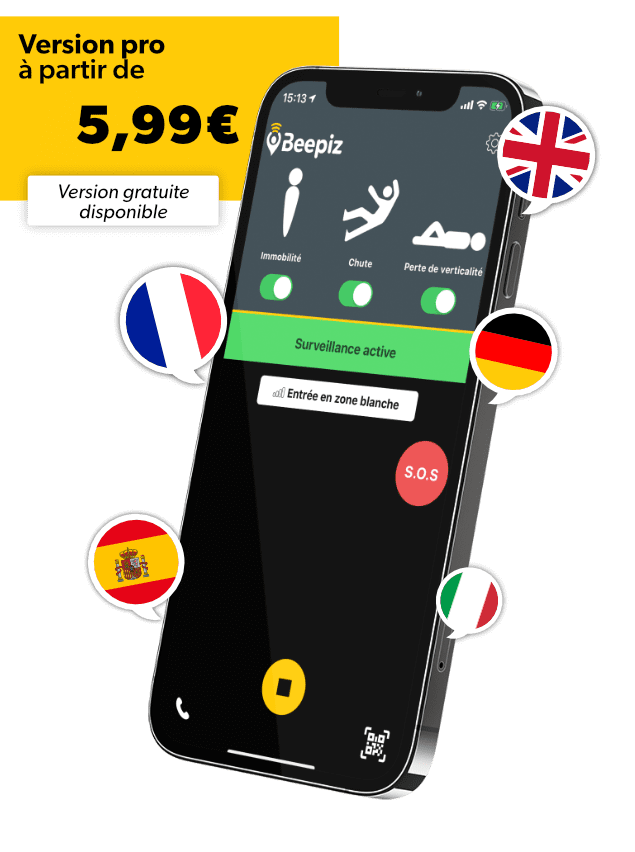 Application DATI Beepiz à partir de 5,99€/mois, disponible dans 7 langues